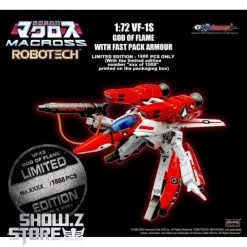 KitzConcept 1/72 Macross VF-1S God Of Flame W/ Fast Pack Armor Limited Edition -Action Figure Shop 0ae1f21d22