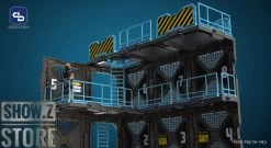 FreshRetro 1/18 1/24 SIB04 Scene In Box Fortifications-B Model Kit -Action Figure Shop 159c8964d9