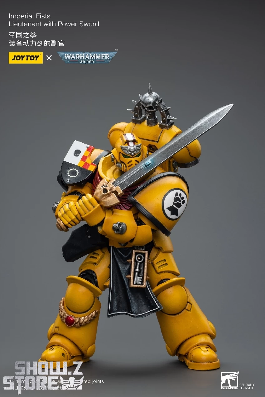 JoyToy Source 1/18 Warhammer 40K Imperial Fists Lieutenant W/ Power Sword 8 JoyToy Source 1/18 Warhammer 40K Imperial Fists Lieutenant W/ Power Sword - Image 6