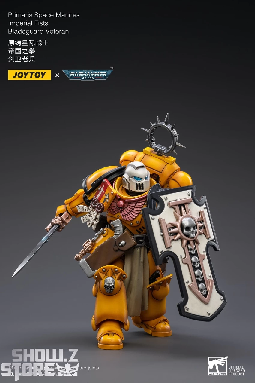 JoyToy Source 1/18 Warhammer 40K Imperial Fists Bladeguard Veteran 6 JoyToy Source 1/18 Warhammer 40K Imperial Fists Bladeguard Veteran - Image 4