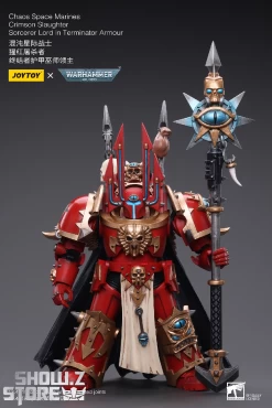 JoyToy Source 1/18 Warhammer 40K ChaoSpace Marines Crimson Slaughter Sorcerer Lord In Terminator Armour -Action Figure Shop 645e7e52c7