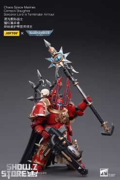 JoyToy Source 1/18 Warhammer 40K ChaoSpace Marines Crimson Slaughter Sorcerer Lord In Terminator Armour -Action Figure Shop 67d3006993
