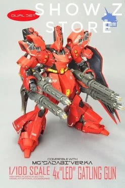 Zhile ZL MG 1/100 4X Sazabi MSN-04 Gatling Gun Add On Kit W/ LED -Action Figure Shop 8185644d14