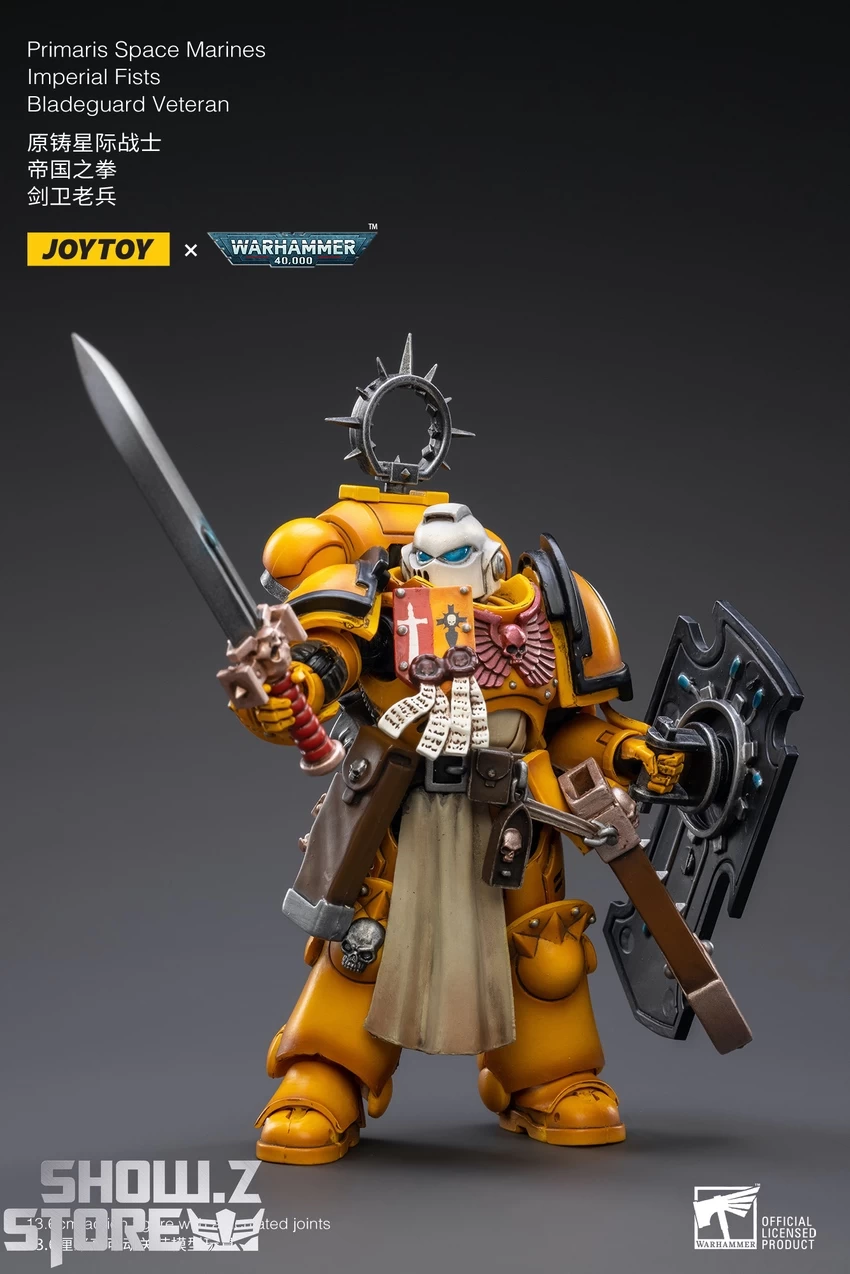 JoyToy Source 1/18 Warhammer 40K Imperial Fists Bladeguard Veteran 9 JoyToy Source 1/18 Warhammer 40K Imperial Fists Bladeguard Veteran - Image 7