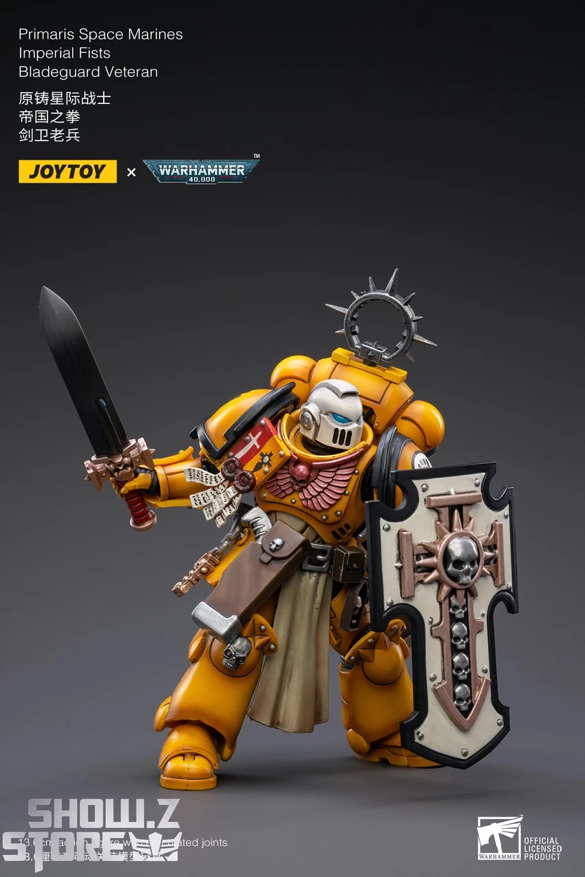JoyToy Source 1/18 Warhammer 40K Imperial Fists Bladeguard Veteran 5 JoyToy Source 1/18 Warhammer 40K Imperial Fists Bladeguard Veteran - Image 3