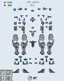 Point Factory Studio PFS02-2 Metal Parts For Bandai MG ZGMF-X09A Justice Gundam -Action Figure Shop 9916c95103