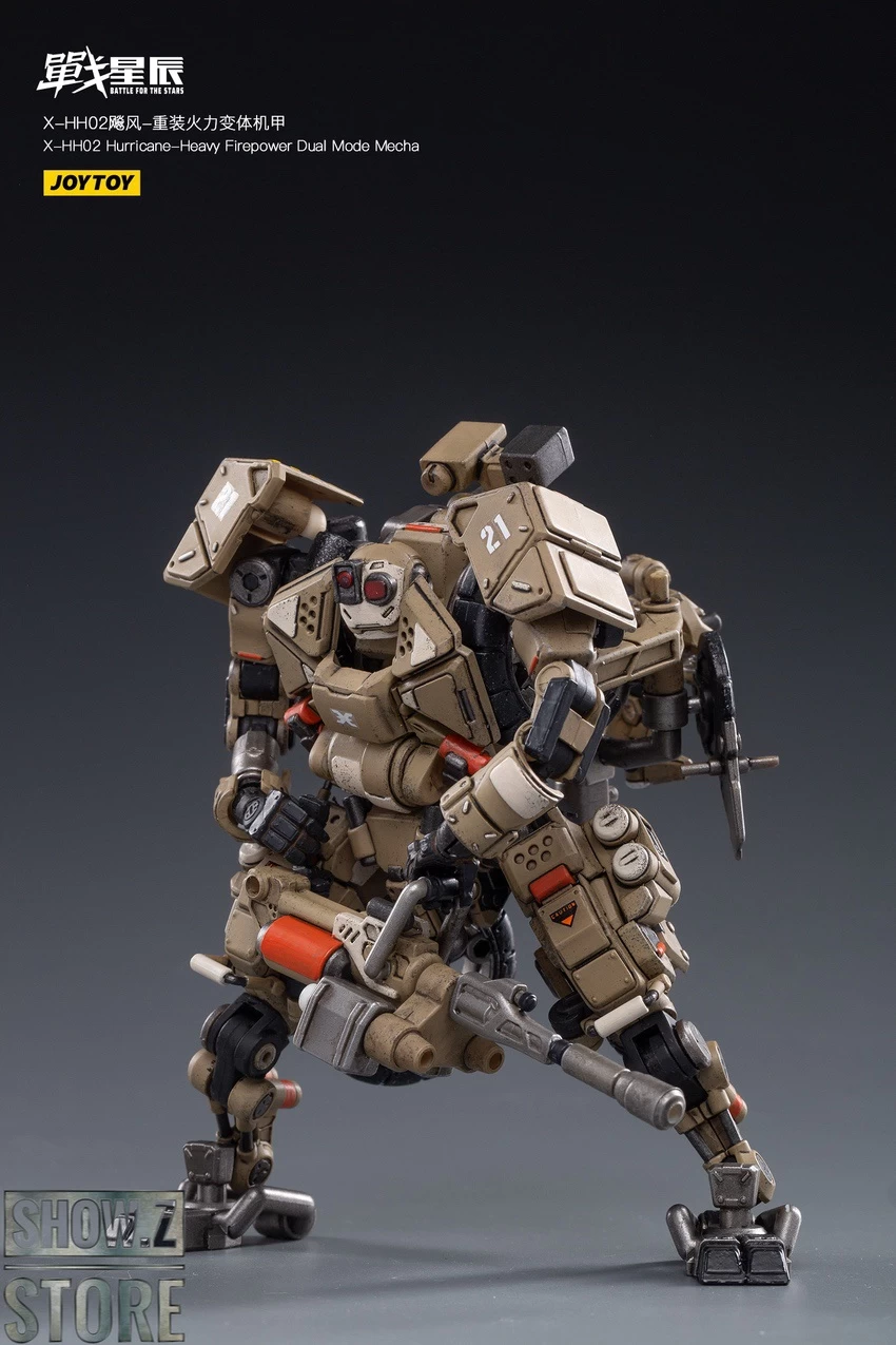 JoyToy Source 1/18 X-HH02 Hurricane Heavy Firepower Dual Mode Mecha Sand Version 8 JoyToy Source 1/18 X-HH02 Hurricane Heavy Firepower Dual Mode Mecha Sand Version - Image 6