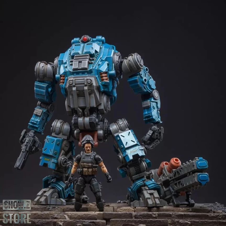 JoyToy Source Acid Rain 1/18 Freeman Machine Armor W/ Pilot Mechas & Soldiers Figure Set Navy Blue Version 13 JoyToy Source Acid Rain 1/18 Freeman Machine Armor W/ Pilot Mechas & Soldiers Figure Set Navy Blue Version - Image 11