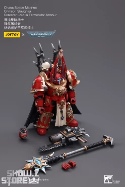 JoyToy Source 1/18 Warhammer 40K ChaoSpace Marines Crimson Slaughter Sorcerer Lord In Terminator Armour -Action Figure Shop f87c6524f6